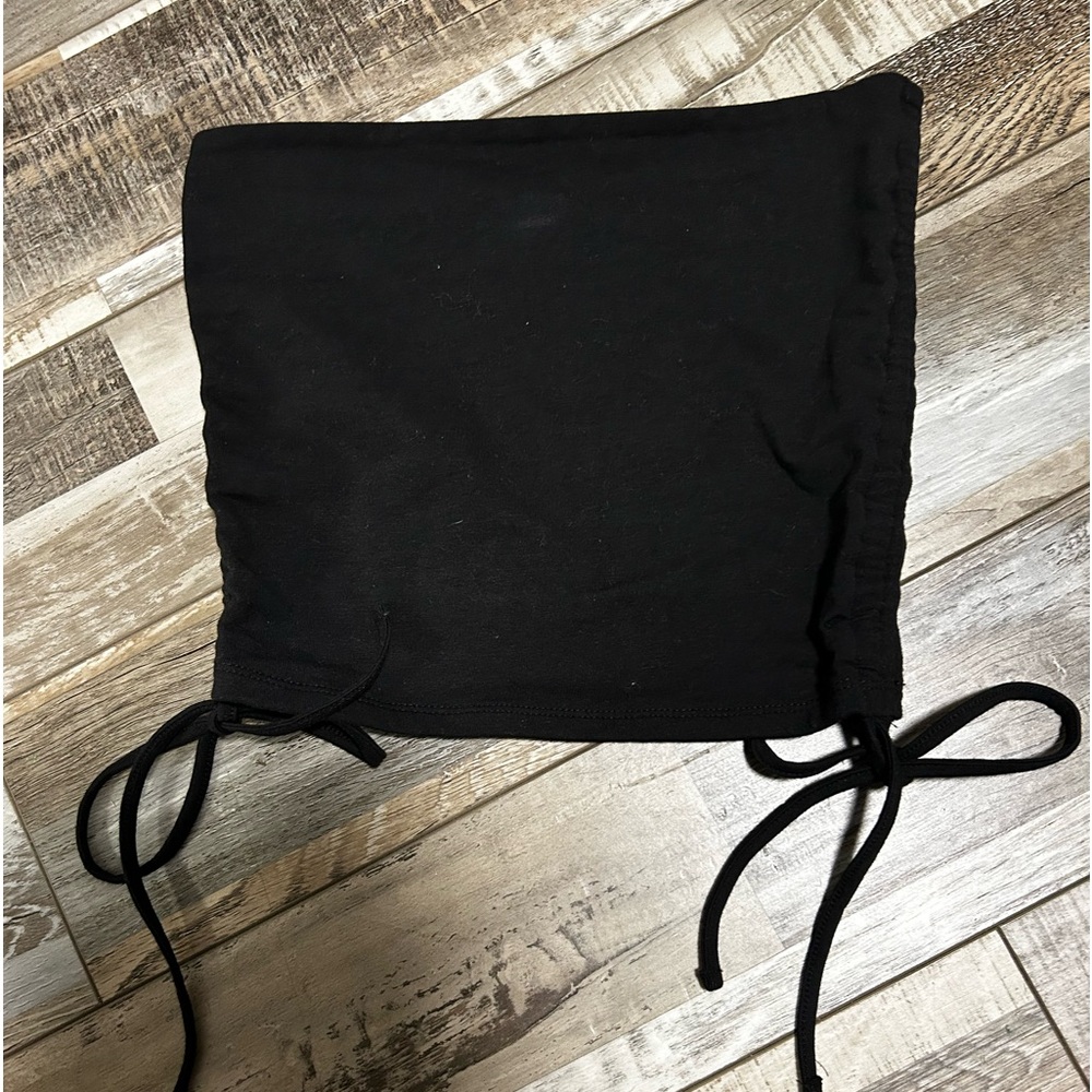 Garage Black Bandeau Ruched Tube Top Size: XS NEW